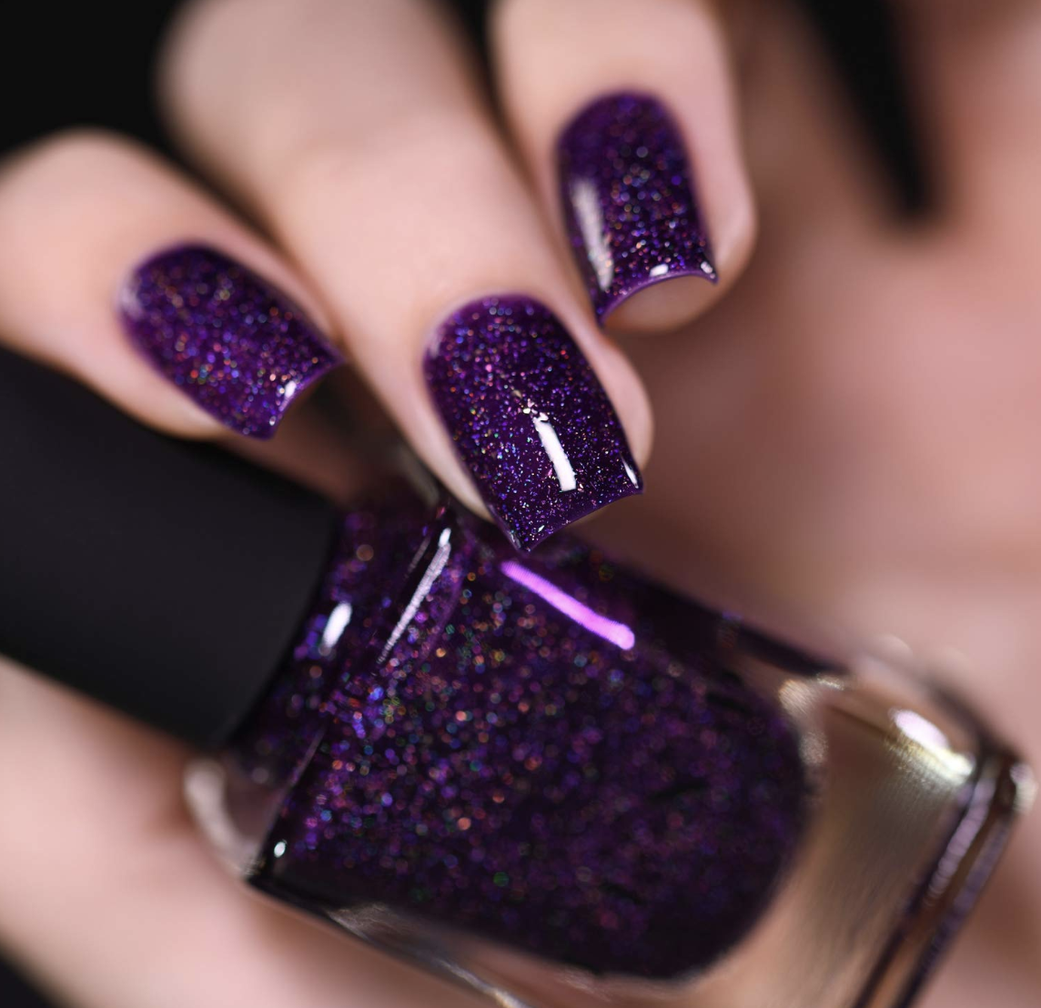 sparkle purple nail polish