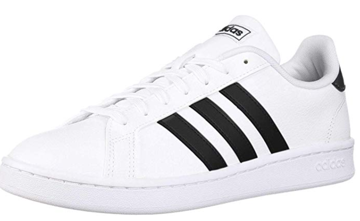 Women's black white Adidas tennis shoes