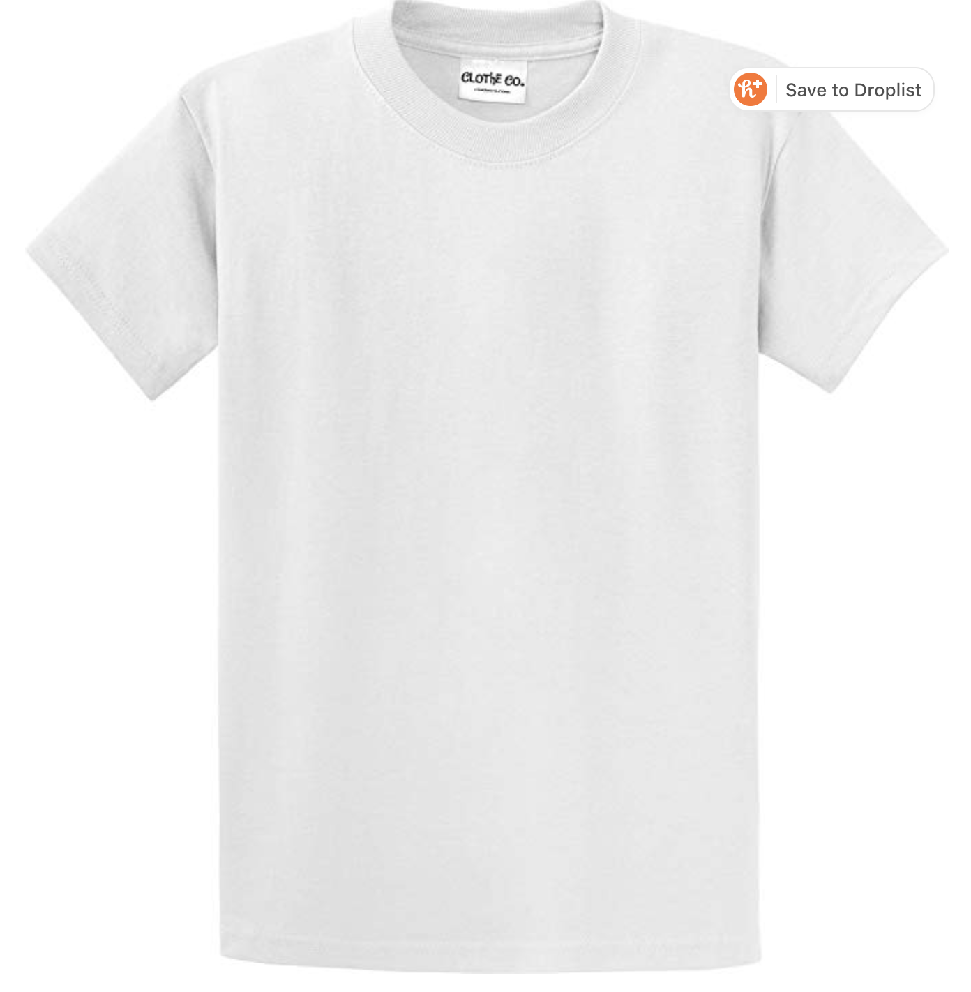 White crewneck short-sleeved t-shirt