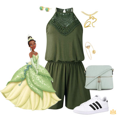 Princess Tiana DisneyBound: Green Romper