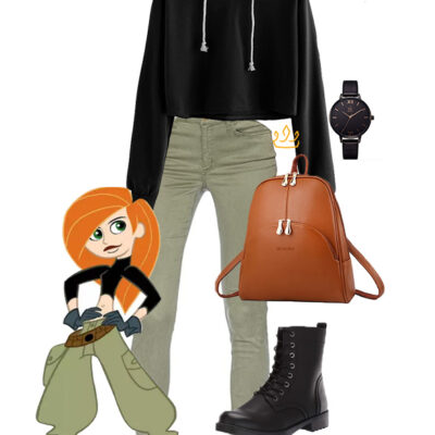 Kim Possible: Olive Green Jeans and Black Combat Boots